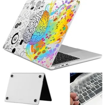brašna na notebook Matný kryt TekTier s motivem mozku pro MacBook Air 13,6 palce M3 A3113 M2 A2681, vydání 2024 2022,