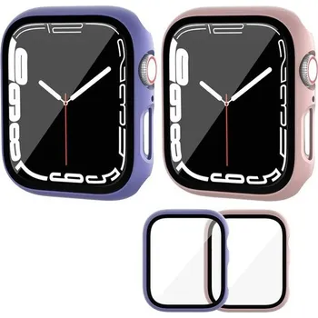 Chytré hodinky Ochranné pouzdro Haojavo kompatibilní s Apple Watch Series 7 8 41 mm, balení 2 pouzder 2 v 1, tvrdá