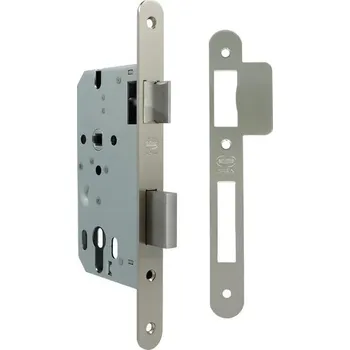 Amig - Zámek do zárubně pro dřevěné dveře | S uzamykatelným závorem | Zaoblená přední strana a