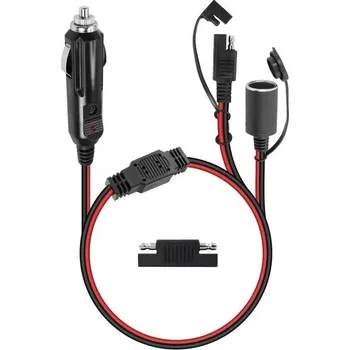 Příslušenství pro GPS RIIEYOCA Rozdvojka zapalovače cigaret SAE, 12V 16AWG zástrčka zapalovače cigaret na 1 SAE a adaptér