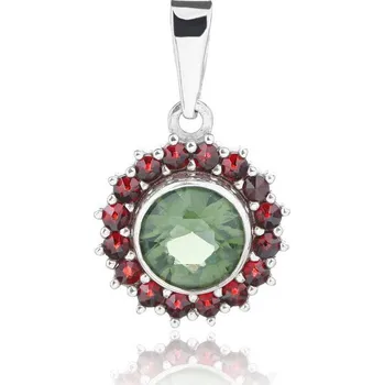 Řetízek Český Granát Stříbrný přívěsek vltavín 14135245001