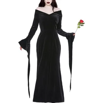 Karnevalový kostým Dámský kostým Miulruma Addamsovi černý L