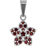 Český granát přívěsek stříbrný 141467