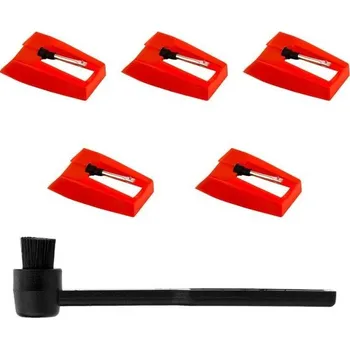 5 jehel do gramofonů s kartáčkem, Crosley