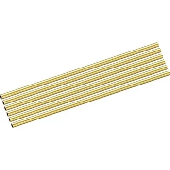 plotová tvarovka Mosazná trubka METALLIXITY (vnější průměr 2,5 mm x vnitřní průměr 0,5 mm x délka 100 mm), 6 kusů,