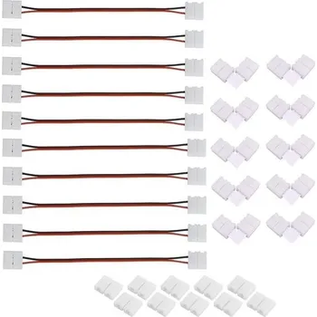 Sada nářadí JZK 10 ks 2pinových 8mm rohových konektorů