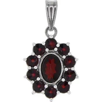 Přívěsek Český granát přívěsek stříbrný 140089