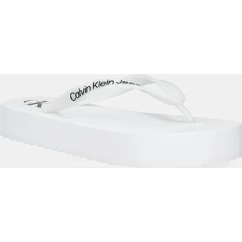 Dámská móda Žabky Calvin Klein Jeans BEACH SANDAL FLATFORM TPU YW0YW01830 bílá 00A, EUR 40
