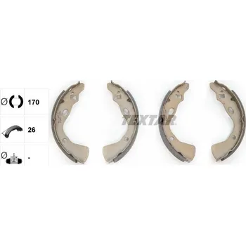 Brzdová čelist Sada brzdových čelistí TEXTAR 91039700