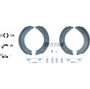 Brzdová čelist Sada brzdových čelistí, parkovací brzda TEXTAR 91054600