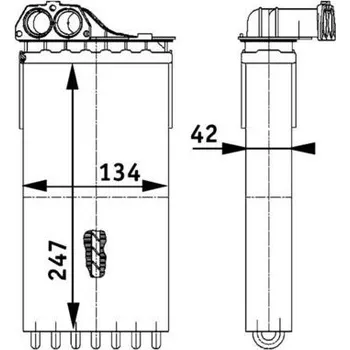 Výměník tepla, vnitřní vytápění MAHLE AH 112 000P