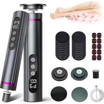 Holicí strojek RoserRose 3 v 1 elektrický odstraňovač mozolů, odstraňovač chloupků, pilník na nehty, 9 rychlostí s