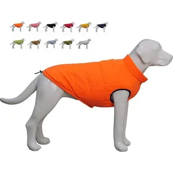 Kosmetika pro psa Lovelonglong Nepromokavá fleecová zimní vesta pro psy - psí kabát na knoflíky oranžová XS