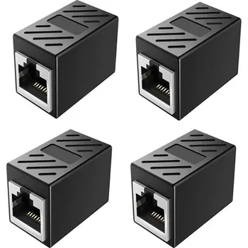 Síťový kabel Balení 4 ks spojek RJ45, spojka CAT7, spojka CAT6, spojka LAN pro prodlužovací kabel LAN, konektor