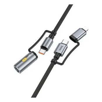 Kabel All-in-one USB‑C / Lightning na USB‑C do autozapalovače Hoco PD 3A 60W 1,2 m U138, šedý - Hoco + zdarma možnost vyzkoušet a vrátit zboží do 30 dní