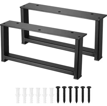 Nábytkové kování McBlast 2 ks nábytkových nohou černé, obdélníkové nábytkové nohy, nohy stolu, nohy skříněk, nohy