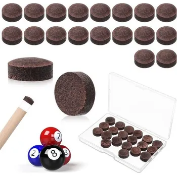 Špičky na kulečníkové tágo, 20 kusů, náhradní špičky, sada špičkí na kulečníkové tágo pro