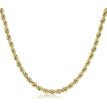 Náhrdelník Náhrdelník z nerezové oceli 316L s vlnitým řetízkem. Přívěsek z chirurgické oceli se stříbrem nebo