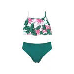 Dívčí plavky SHEKINI tm. zelené vel. 12 let