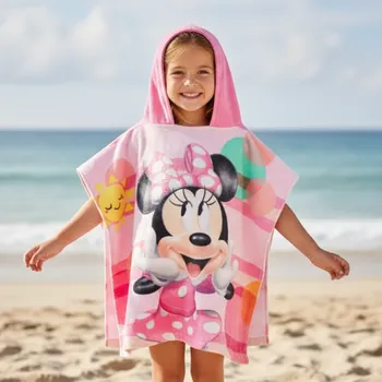 Dívčí župan Dívčí pončo Minnie růžové 23MinP013