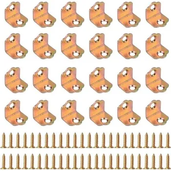 UFURMATE Vysoce odolné rohové výztuhy, 24 ks pravoúhlých kovových konzolí, upevňovacích konzol ve