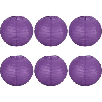 Party dekorace Lampión Patikil, 6 ks, fialové