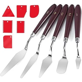 11dílná špachtle, Sada špachtlí, Nástroj špachtle, Potřeby pro umělce, Výtvarné potřeby, Malířská