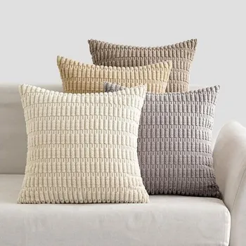 přikrývka EMEMA manšestrové povlaky na polštáře sada 4 kusů dekorativních polštářů na pohovku moderní povlaky