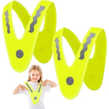 Kojenecké oblečení Dětská reflexní vesta, ve tvaru V, žlutá