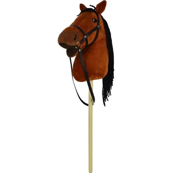 Hobby horsing Teddies Kůň na tyči se zvukem 70 cm tmavě hnědý