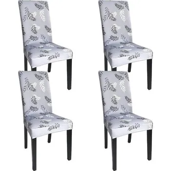 WANYIG Strečové potahy na židle 4 kusy Spandexové potahy na jídelní židle s opěradlem, univerzální,