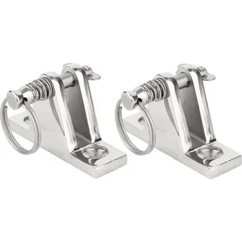 Vodácká přilba Grekywin 2dílný pant pro bimini na lodi s čepem a kroužkem, 60 x 18 mm, nerezová ocel 316, odolné