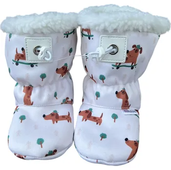 Capáčky Softshellové capáčky s beránkem bílé Jezevčí tlapky – KUKUKAM 0-6 měsíců Žlutá