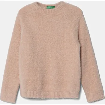 Dívčí oblečení Dětský svetr United Colors of Benetton 19BAG100Q.P.Seasonal růžová 39X, vel. 110