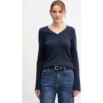 Pánské oblečení Vlněný svetr Tommy Hilfiger WW0WW43505 námořnická modř 59B, vel. S