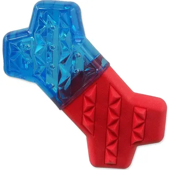 Hračka pro psa Hračka Dog Fantasy Kost chladící červeno-modrá 13,5x7,4x3,8 cm