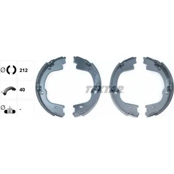 Brzdová čelist Sada brzdových čelistí, parkovací brzda TEXTAR 91076000