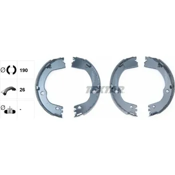 Brzdová čelist Sada brzdových čelistí, parkovací brzda TEXTAR 91082500