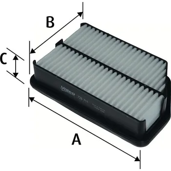 Filtr do auta Vzduchový filtr VALEO 728711