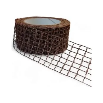 Stuha Jutavá stuha klasik 5 cm hnědá