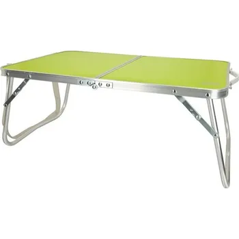 Koupelnový nábytek AKTIVE 52811 Skládací kempingový a plážový stůl s kovovým rámem, dřevěnou deskou a bezpečnostním
