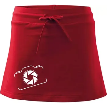 Dámská sukně Zrcadlovka obrys - Sportovní sukně - two in one - L ( Červená )