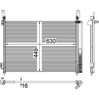 Výparník klimatizace Kondenzátor, klimatizace MAHLE AC 588 000P