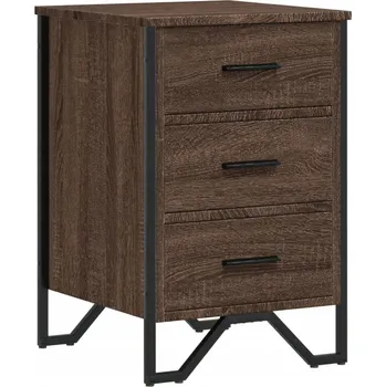 Noční stolek Noční stolek hnědý dub 40 x 41 x 60 cm kompozitní dřevo