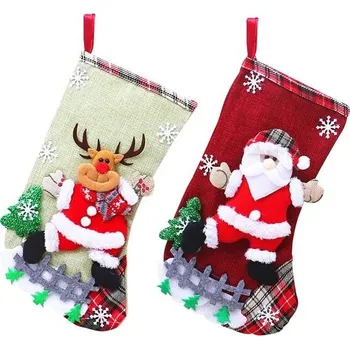 Velikonoční dekorace Vánoční punčochy Mousyee, 2 kusy