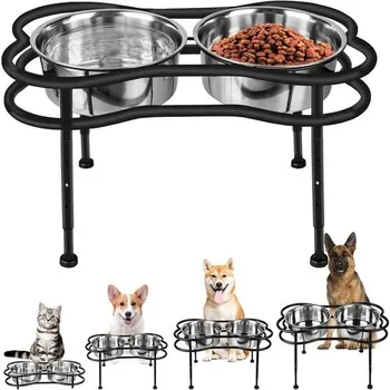 Miska pro psa Stojan na misky na psí krmivo, vhodný pro psy, kočky a další domácí mazlíčky malých, středních a