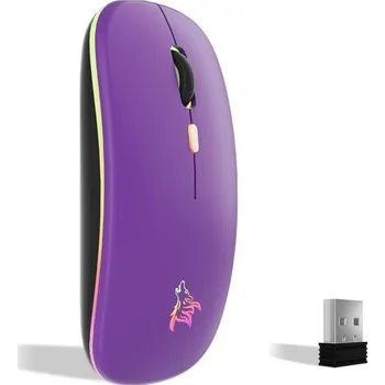 Myš Bezdrátová dobíjecí myš TQQ, 7barevně podsvícená myš s 2,4GHz mini USB přijímačem, herní myš,