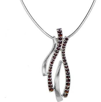 Náhrdelník Český granát náhrdelník stříbrný 170837