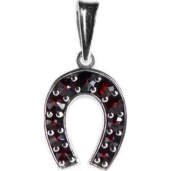 Přívěsek Český granát přívěsek stříbrný 140025