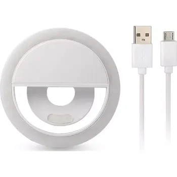 Selfie LED světlo pro mobil - selfie ring Bílé 42152